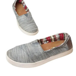 Toms Avalon Textured Woven Slip Ons